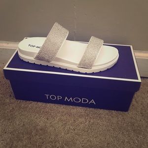 Top Moda Glitter Glam Slides
